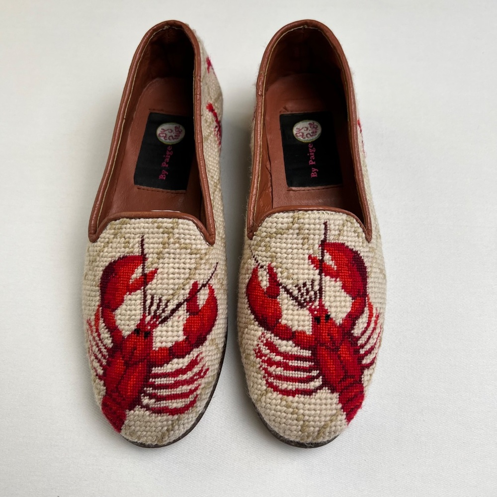 *FIRM PRICE* By Paige Lobster Needlepoint Loafers - Picture 4 of 12